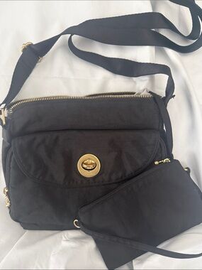 Baggallini Black Crossbody Bag with Gold Hardware